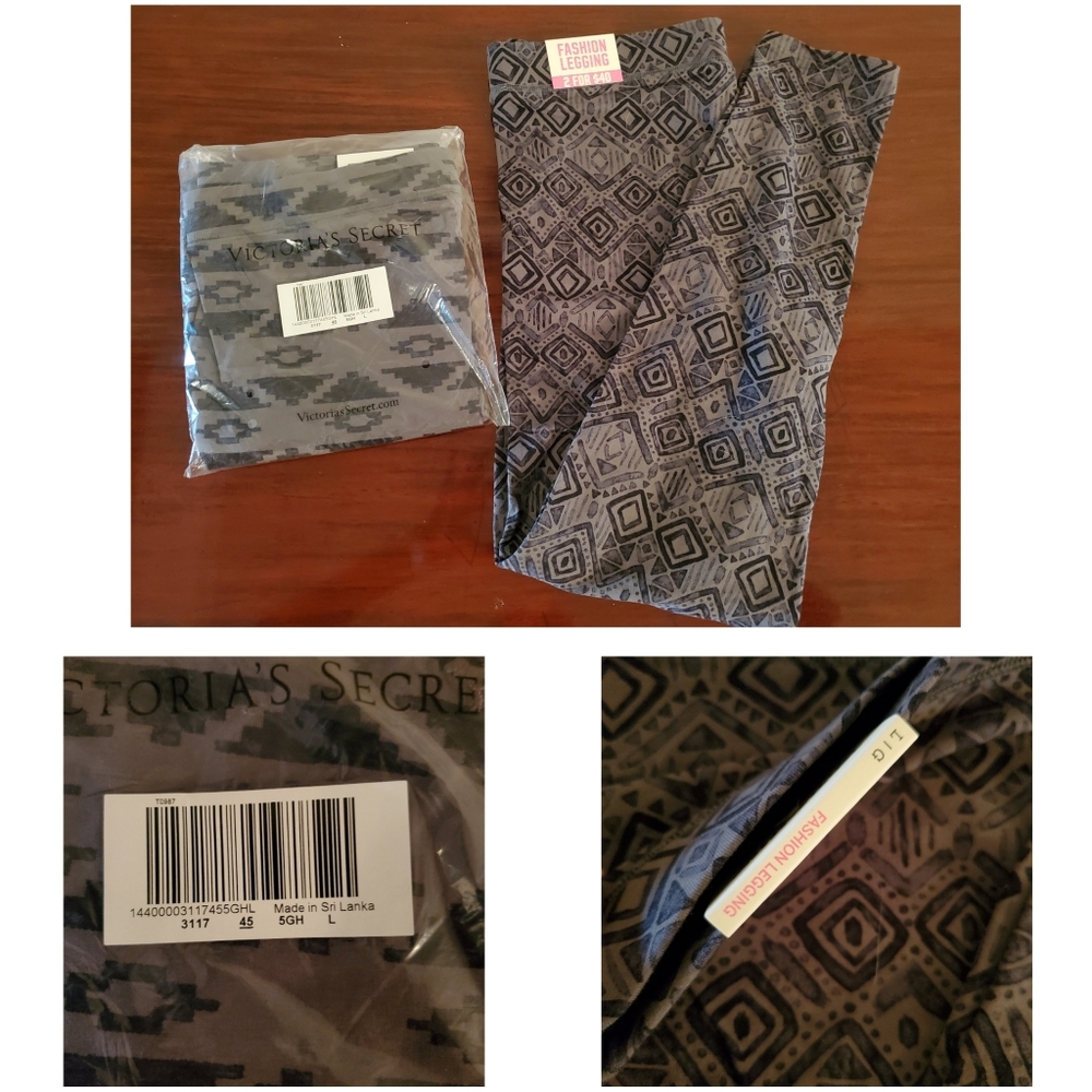 VS Pink Square Aztec Leggings - Sz L